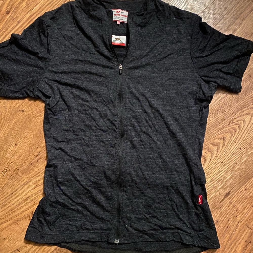 Merino wool cycling Jersey LARGE